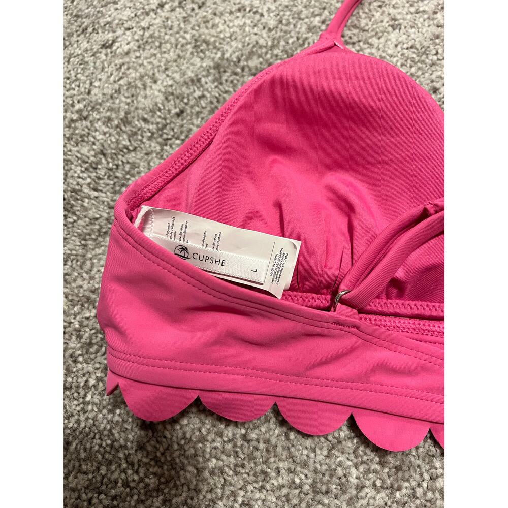 NWT Pink Scalloped Cupshe Two-Piece Swimsuit - Picture 4 of 4